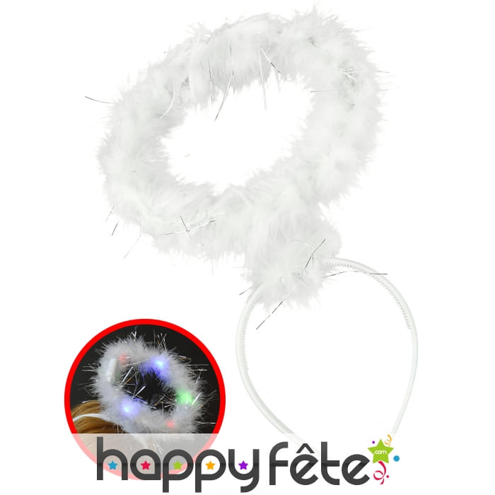 Auréole d'ange lumineuse pour adulte
