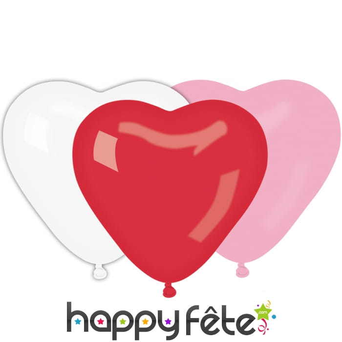 Assortiment de ballons en forme de coeur