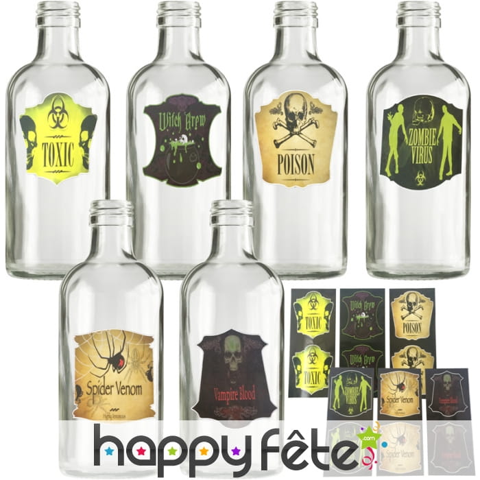 Autocollant de bouteille pour Halloween