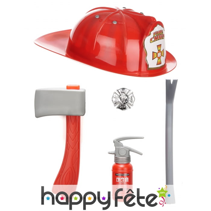 Accessoires de pompier pour enfant