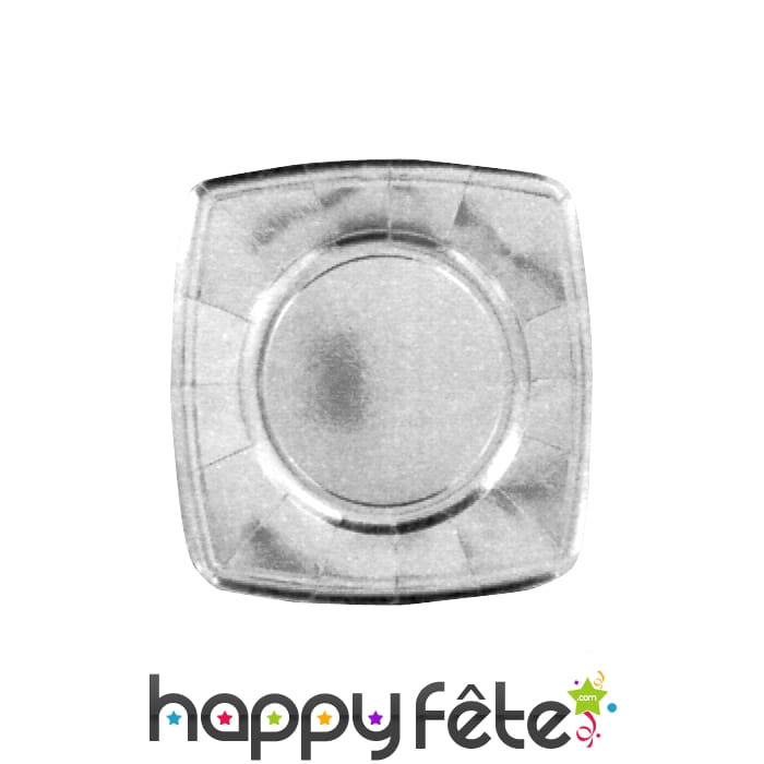 Assiettes de présentation en carton argent