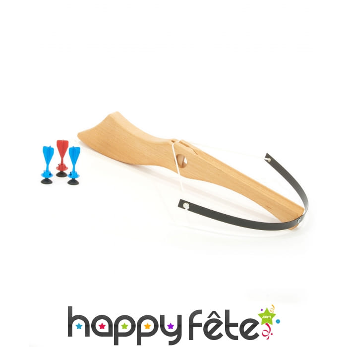 Arbalète en bois artisanal de 45 cm