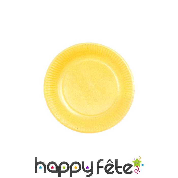 Assiettes en carton jaunes