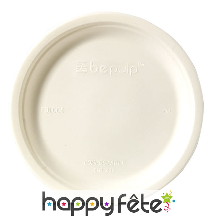 Assiettes en fibre de canne, 26cm
