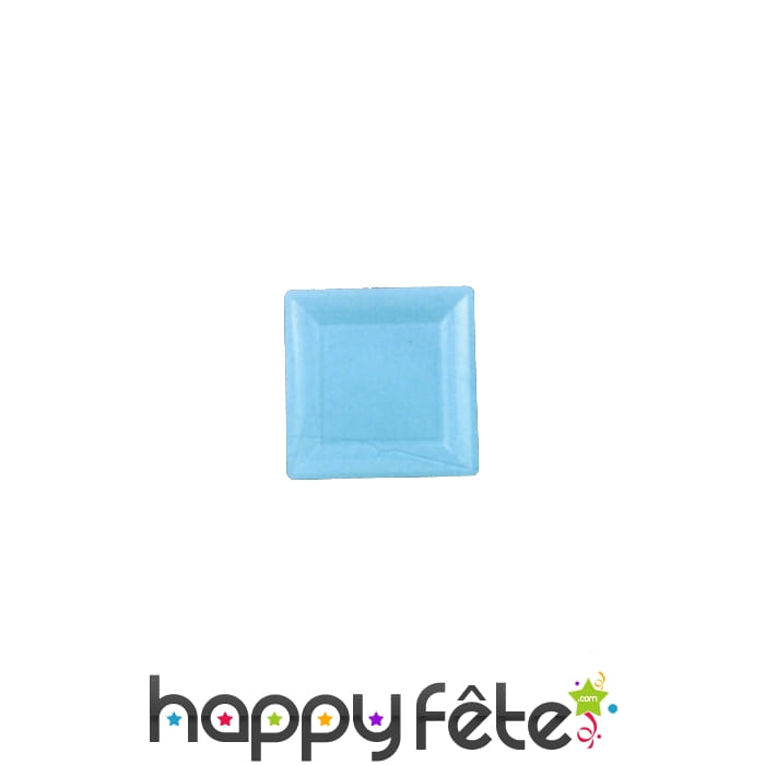Assiettes en plastique carrées lagon