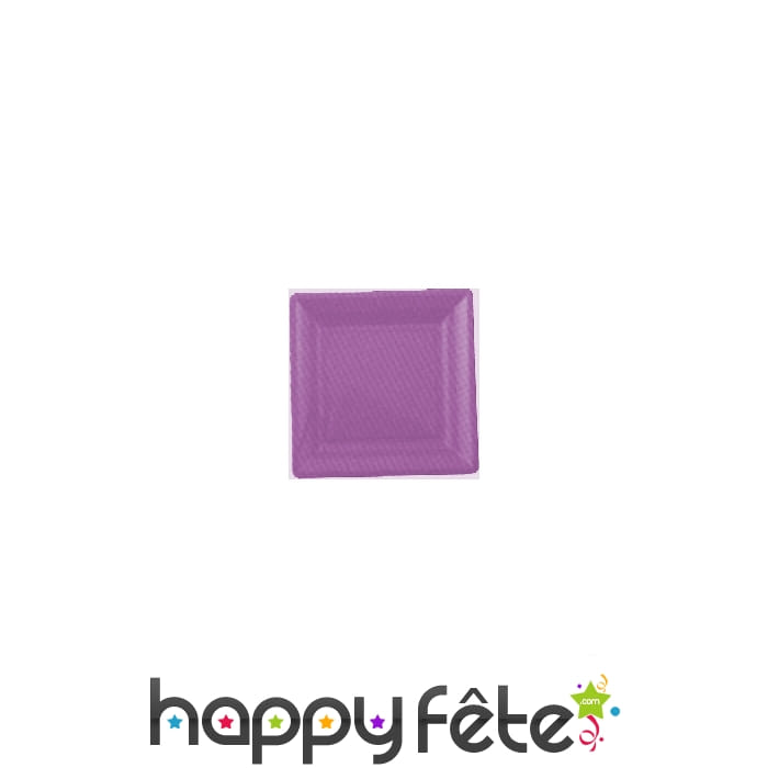 Assiettes en plastique carrées lavande