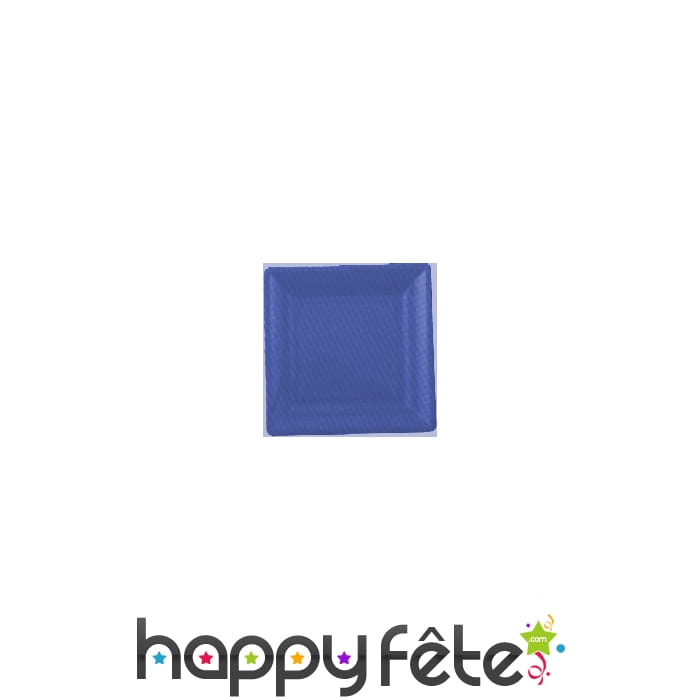 Assiettes en plastique carrées marine