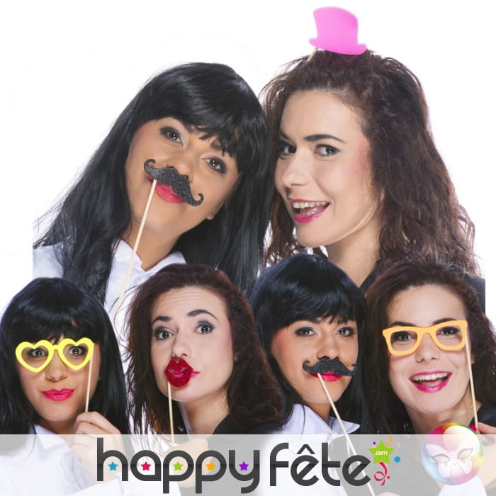 Accessoires fluos sur batton pour photo