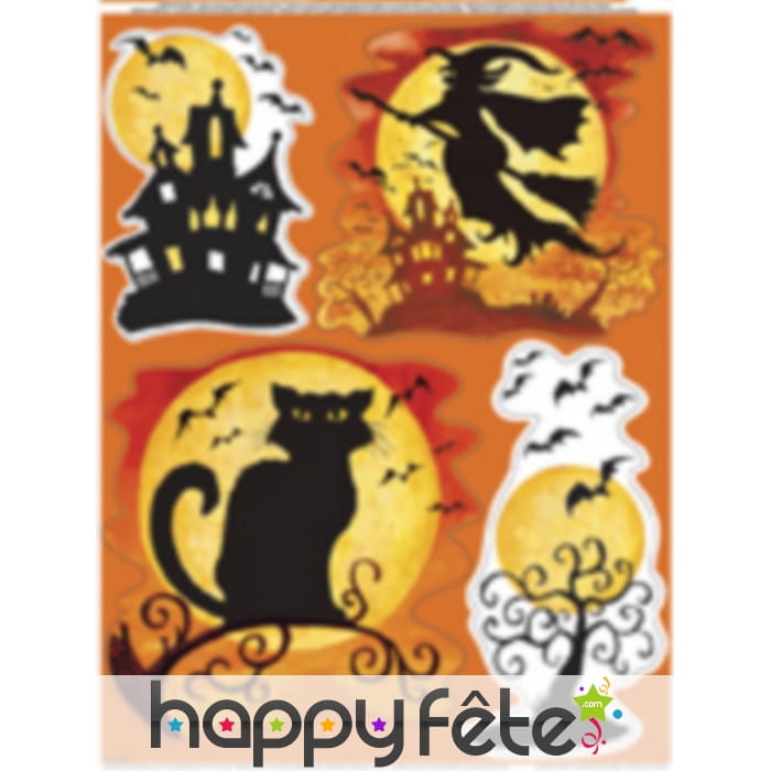 Autocollants Fantôme Halloween Pour Fenêtre – 6 Fantômes XXXL, Double Face, Réutilisables – PVC, Sans Trace