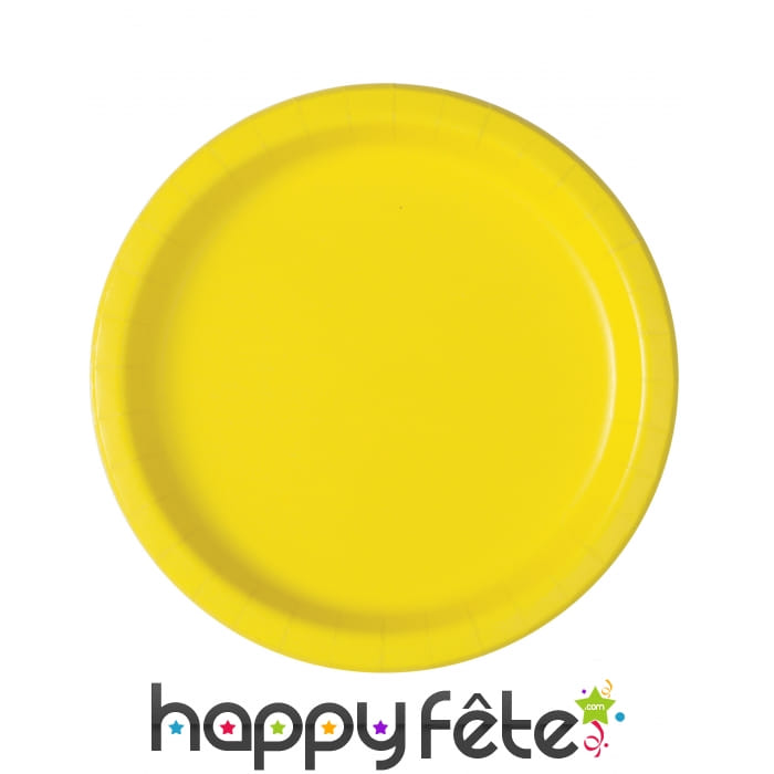 Assiettes jaunes en carton