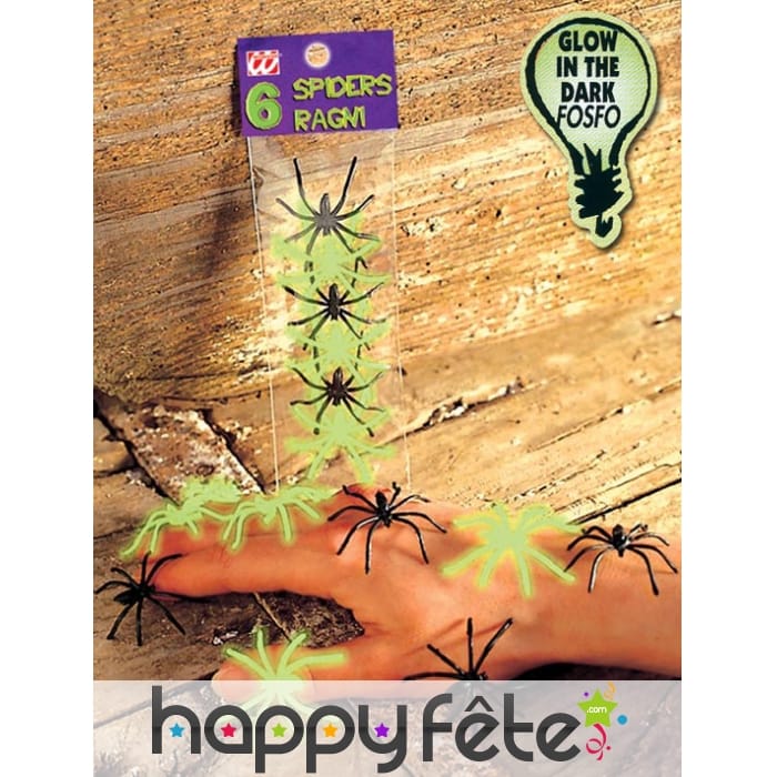 Araignees noires et phosphorescent