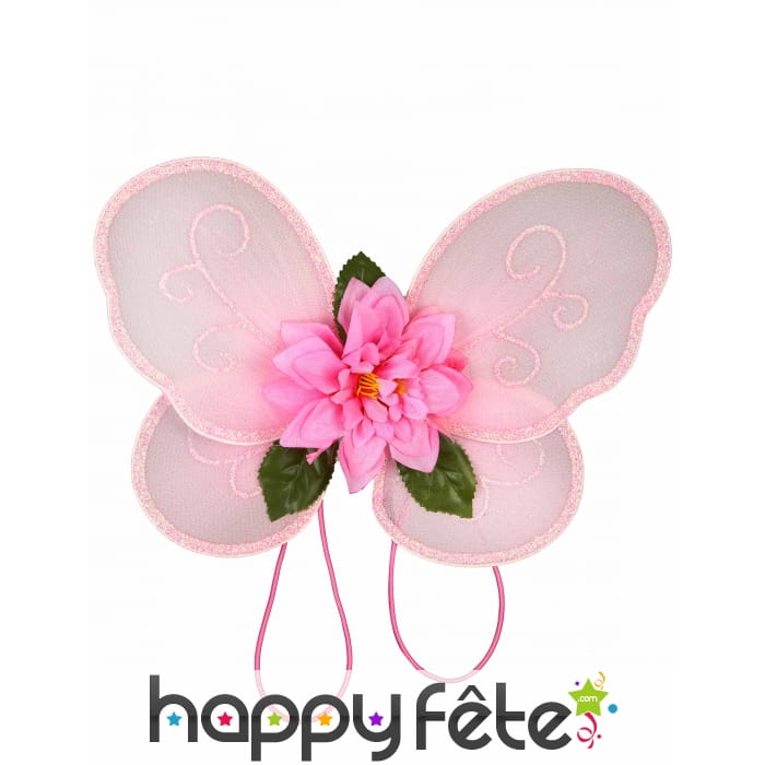 Ailes nénuphar rose pour enfant