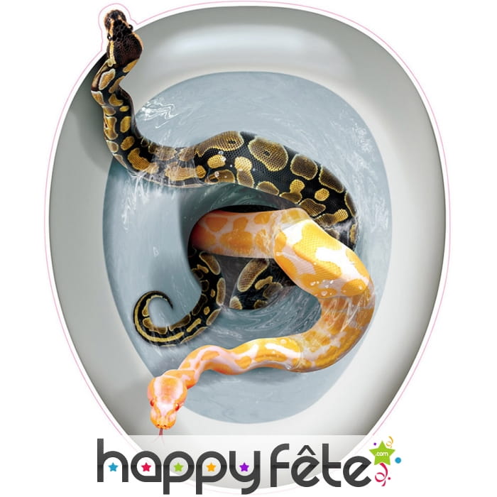 Autocollant pour abattant de wc Main serpents