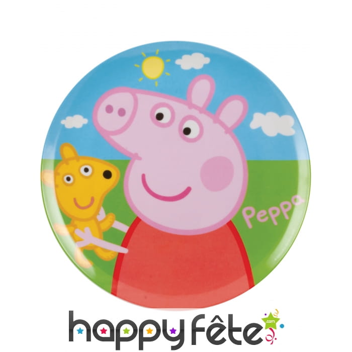 Assiette Peppa pig de 20 cm en mélamine