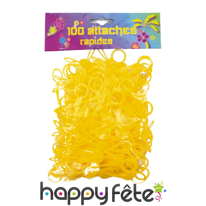 Attaches rapides de ballons, sachet de 100