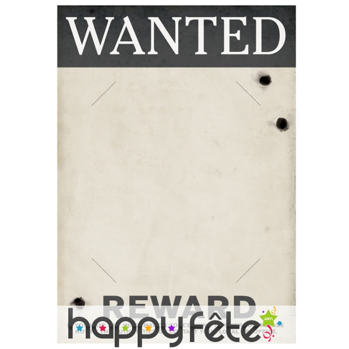 Affiche wanted vierge