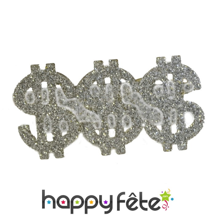 Bague 3 doigts dollars argentés