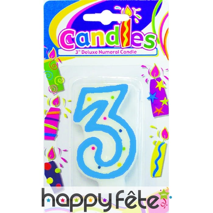 Bougie anniversaire chiffre 3