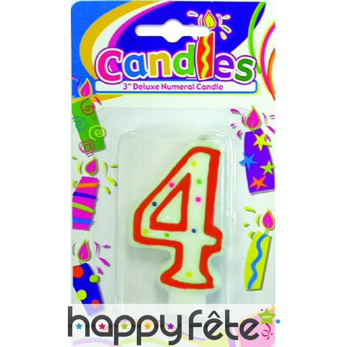Bougie anniversaire chiffre 4
