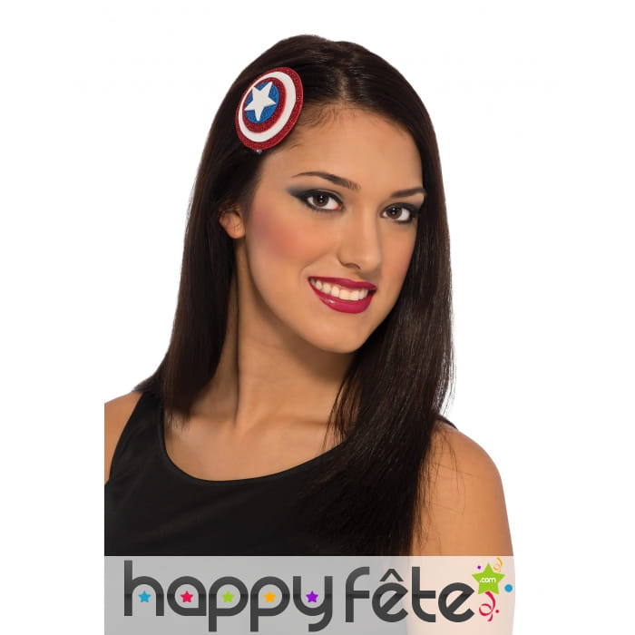 Broche à cheveux de Captain America pour femme
