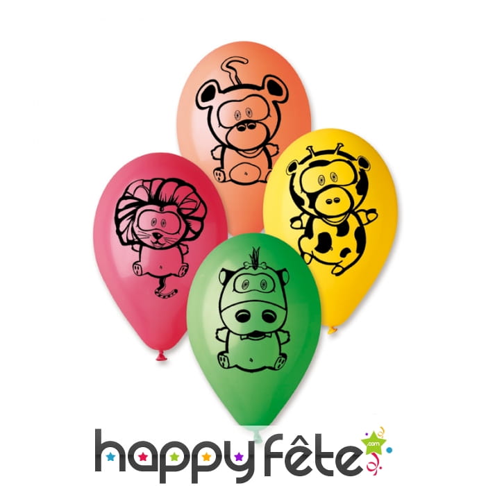 Ballons animaux de la jungle rigolos