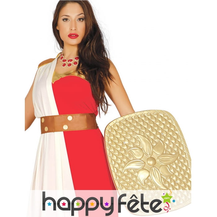 Bouclier antique effet matelassé 50x40 cm