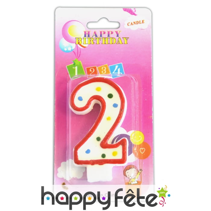 Bougie anniversaire forme n°2