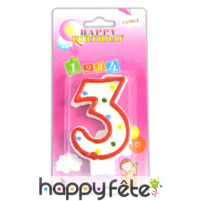 Bougie anniversaire forme n°3