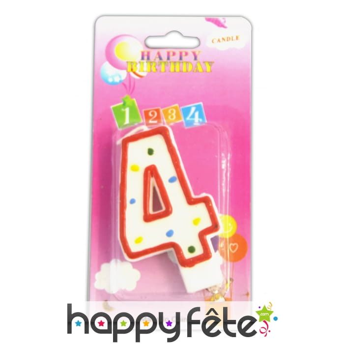 Bougie anniversaire forme n°4