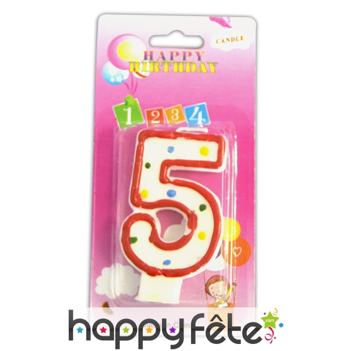 Bougie anniversaire forme n°5