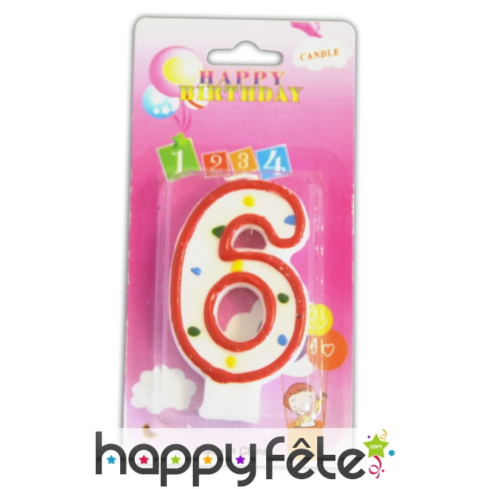 Bougie anniversaire forme n°6