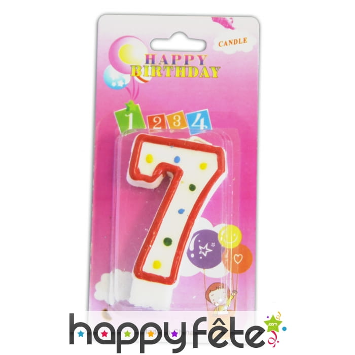 Bougie anniversaire forme n°7