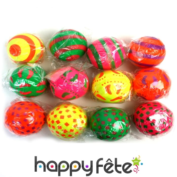 Balle à jongler en caoutchouc multicolore