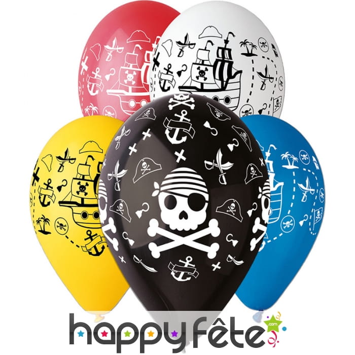 Ballons avec motifs pirates amusants