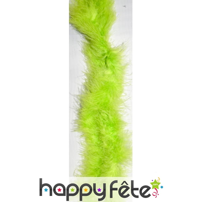 Boa à plumes vertes anis de 2 m