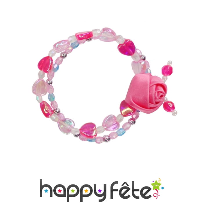 Bracelet avec petite rose pour enfant