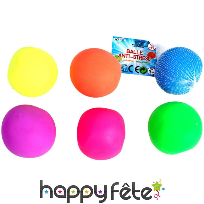 Balle anti stress colorée de 5cm