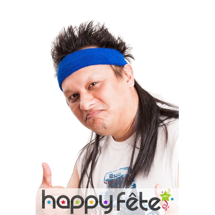 Bandeau bleu avec coupe mulet