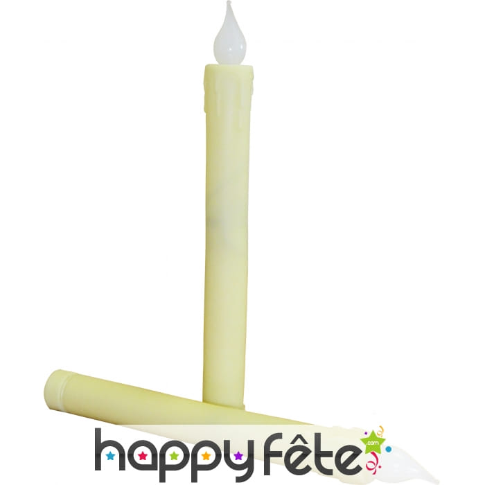 Bougies blanches a piles