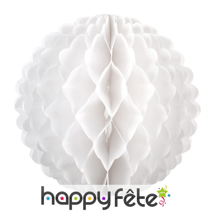 Boule blanche alvéolée de 25cm