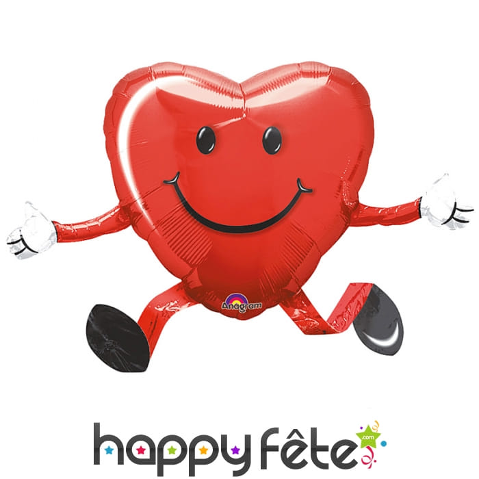 Ballon bonhomme coeur rouge