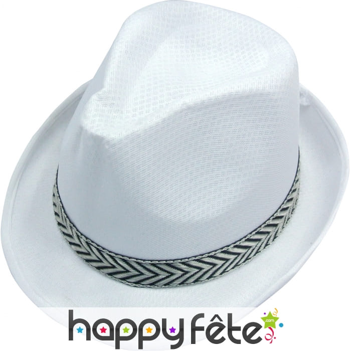 Borsalino blanc en polyester