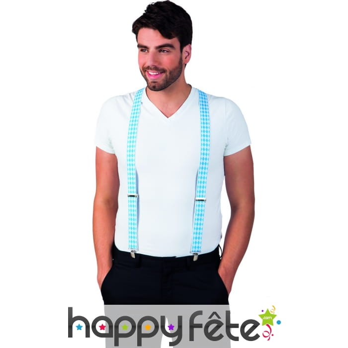 Bretelles bleues et blanches Oktoberfest