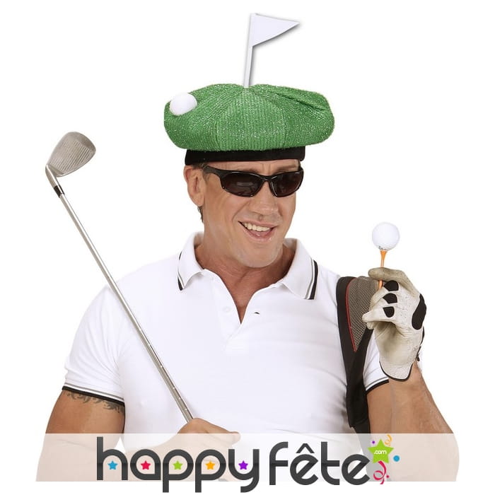 Béret bleu green de golf