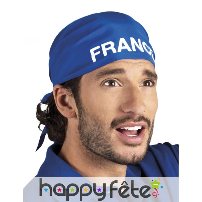 Bandana bleu imprimé France