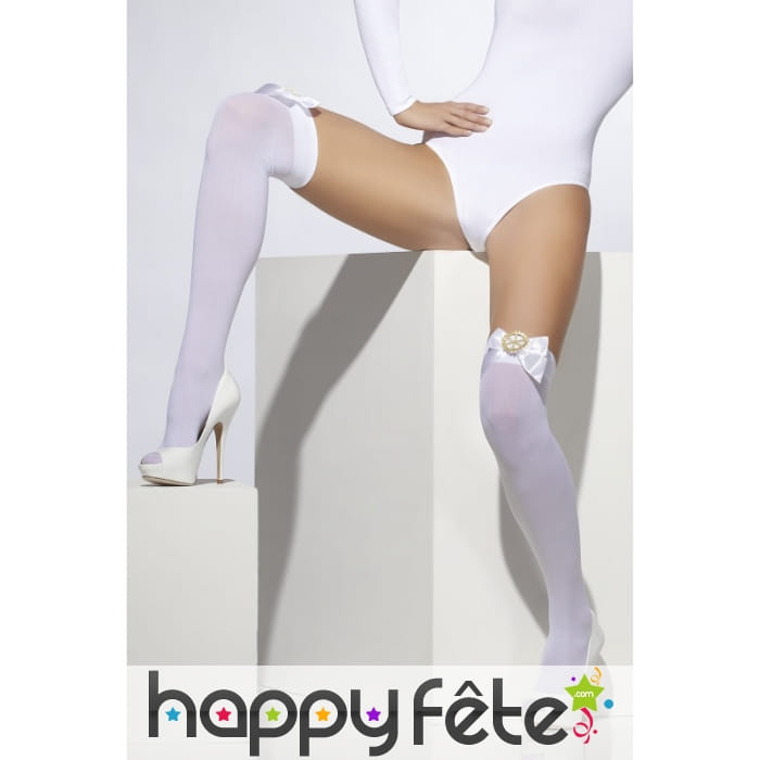 Bas blanc noeuds et roues