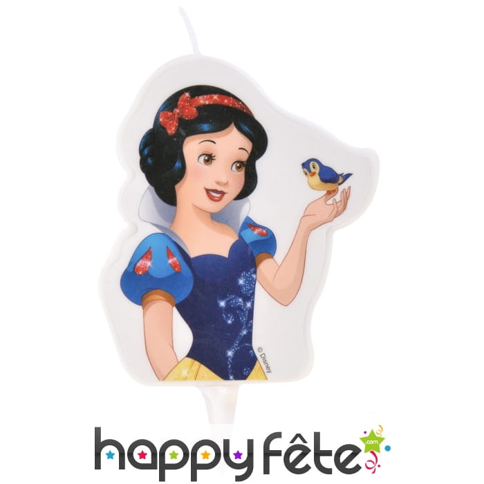 Bougie Blanche Neige de 7,3cm