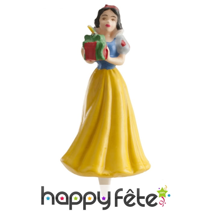 Bougie Blanche neige décorative