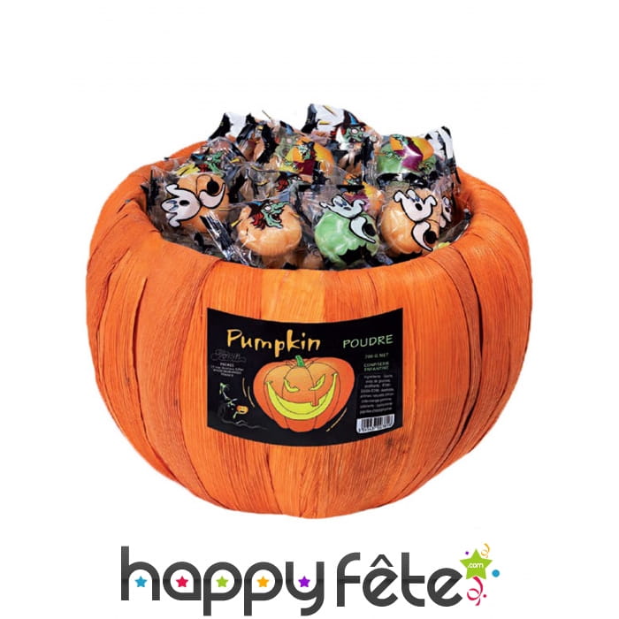 Boîte citrouilles avec bonbons 700g