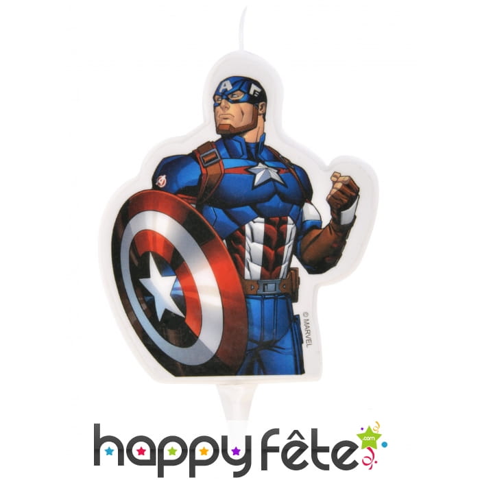 Bougie Captain America de 7,3cm